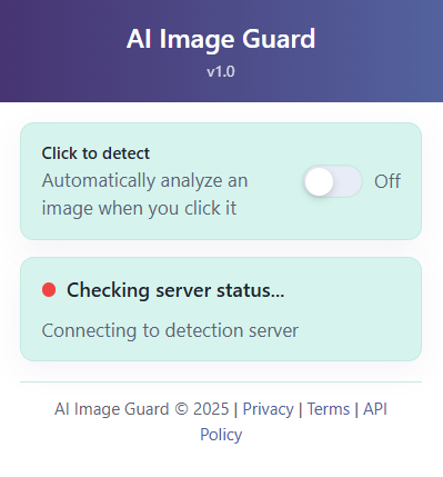 AI image detector extension